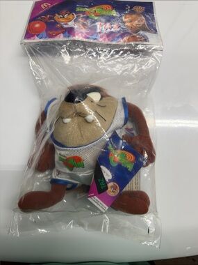 Warner Bros. Taz Plush in Brown, White & Blue - Space Jam Jersey